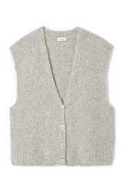 Strick-Cardigan ZOLLY aus Wollmix - Gris Chine - Grau