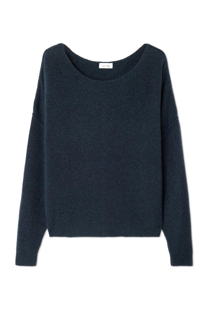 Strickpullover DAMSVILLE aus Wollmix - Navy Blue Chine - Blau