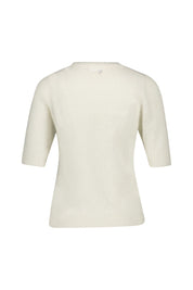Strickshirt aus Alpaka - 002 Fiocco - Creme