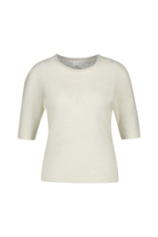 Strickshirt aus Alpaka - 002 Fiocco - Creme