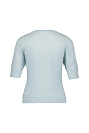 Strickshirt aus Alpaka - 807 Azzurrino - Blau