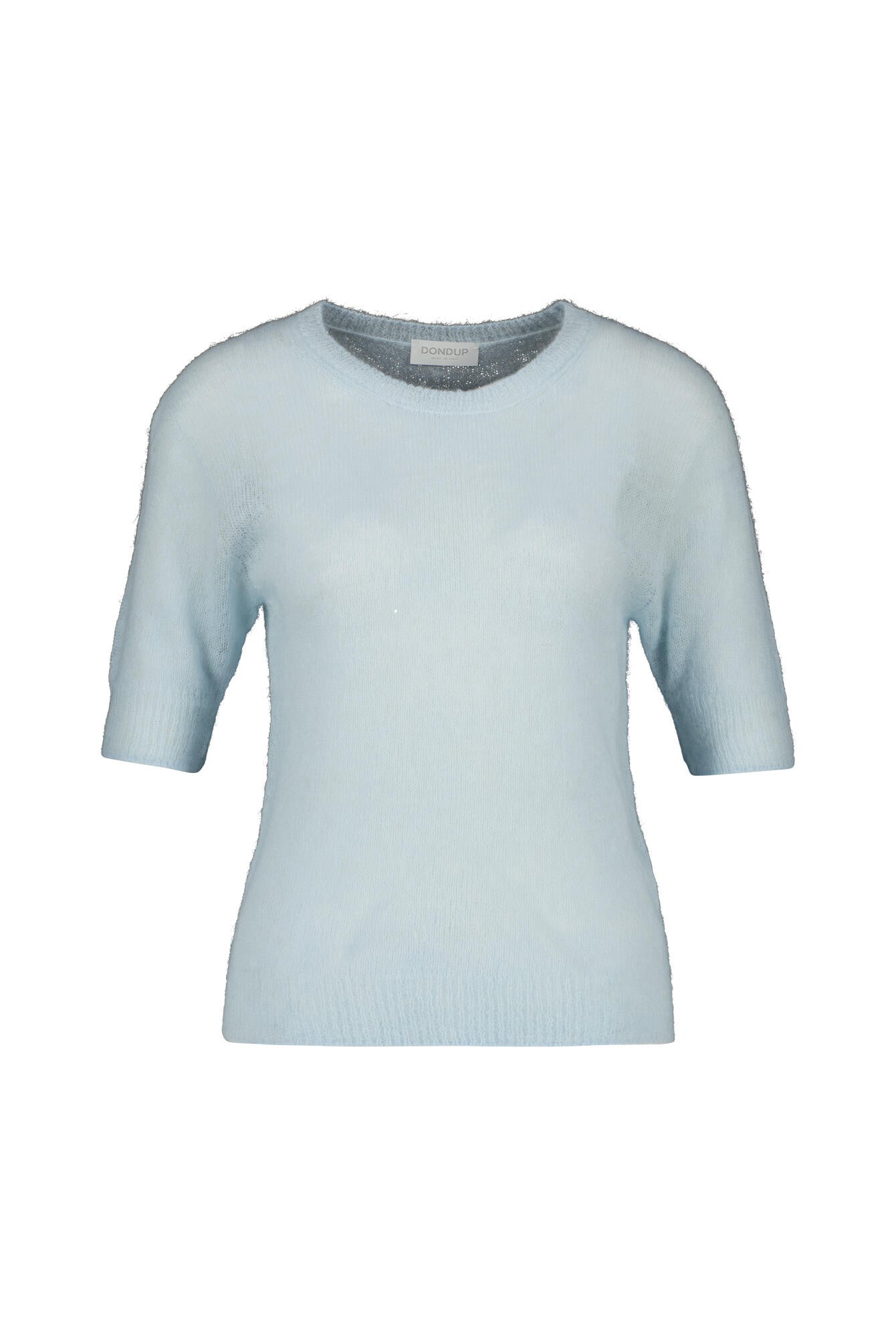 Strickshirt aus Alpaka - 807 Azzurrino - Blau