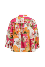 Bluse gemustert aus Baumwolle - FM3 - Orange