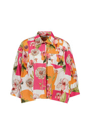 Bluse gemustert aus Baumwolle - FM3 - Orange