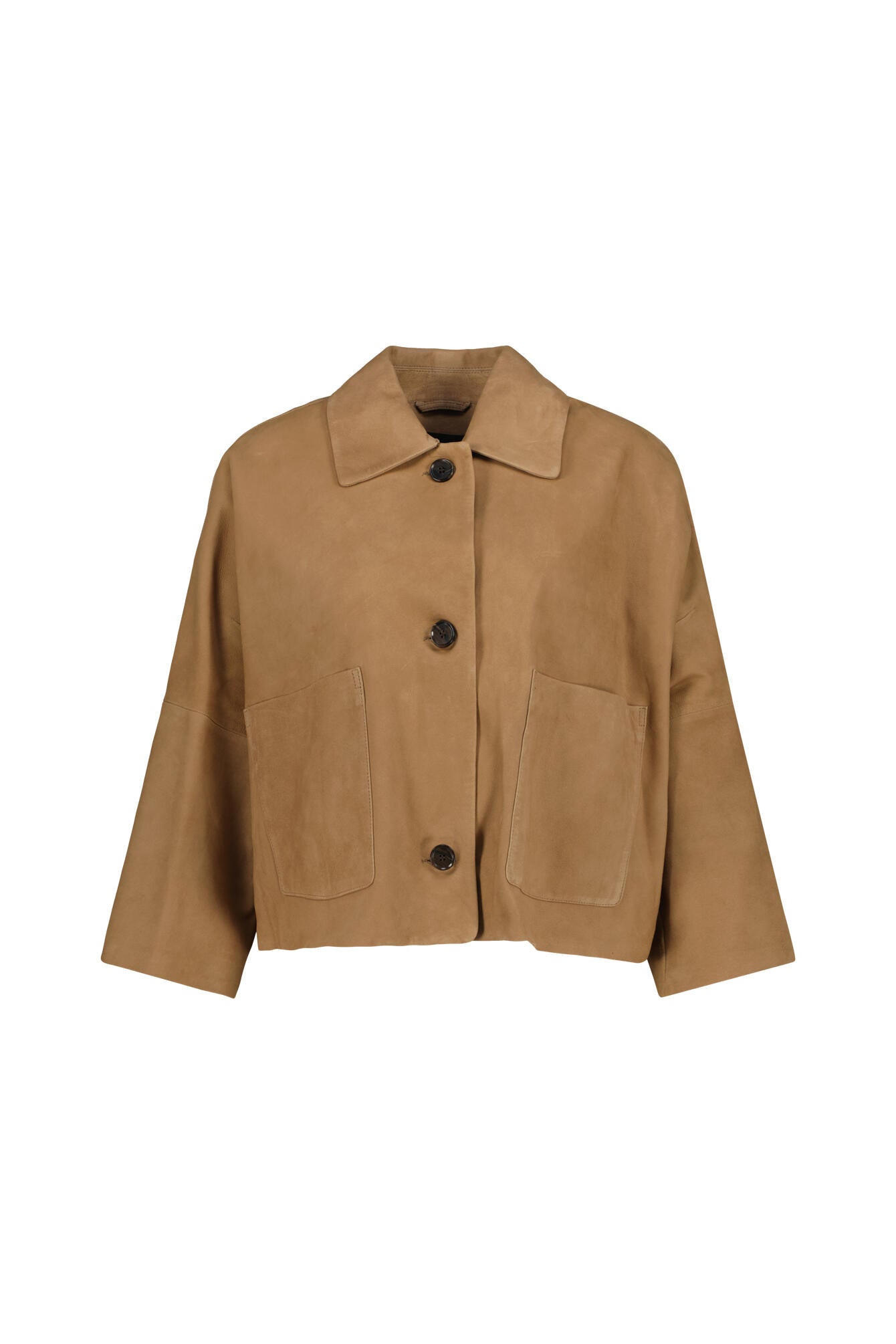 Lederjacke ZHOU aus Veloursleder - Mocha - Braun