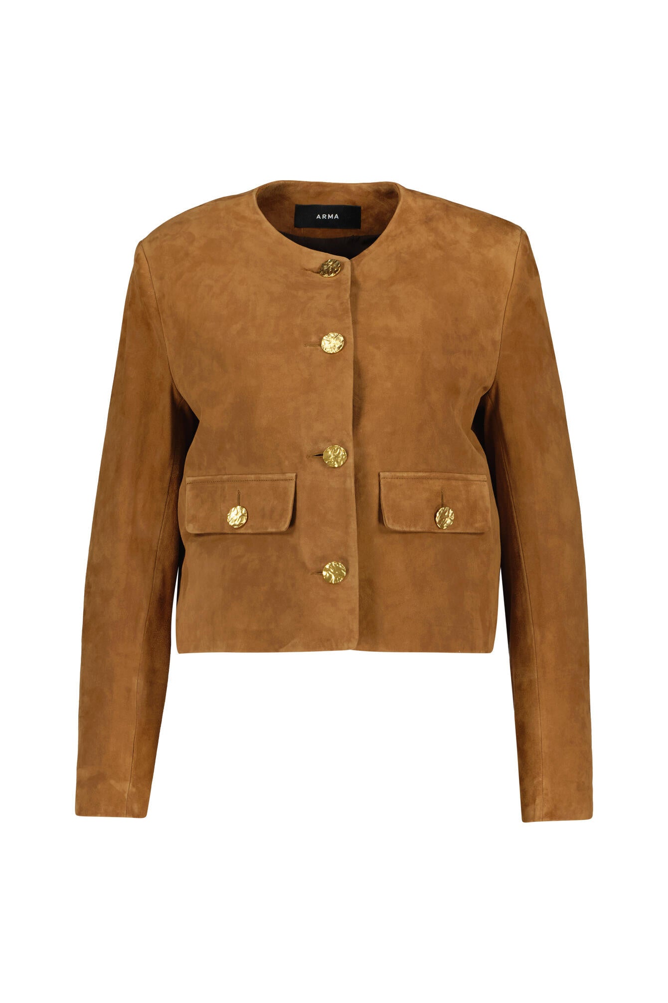 Lederjacke LORENNE aus Veloursleder - Whiskey - Braun