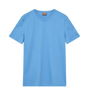 T-Shirt aus Baumwolle - 450 Silver Lake Blue - Blau