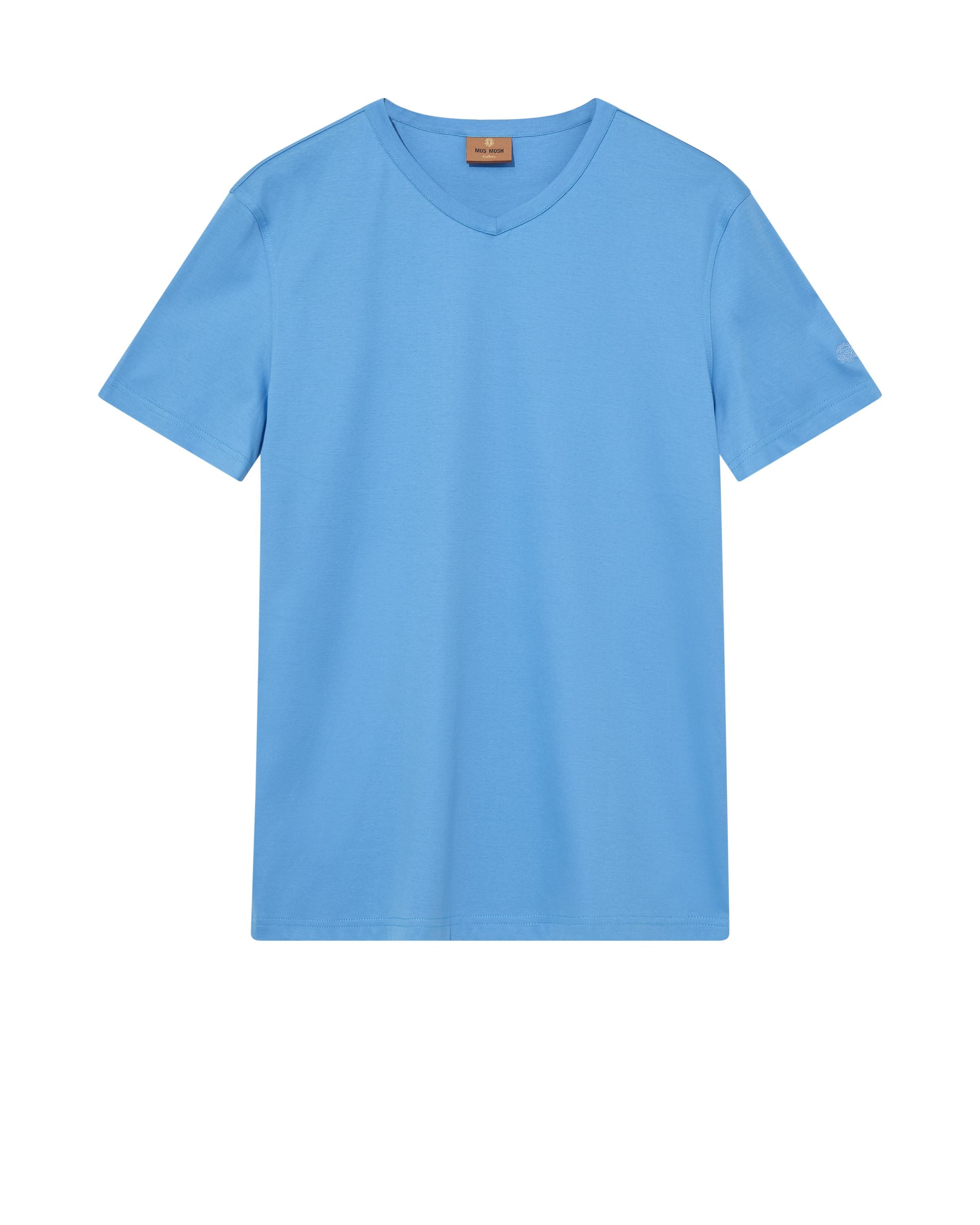 T-Shirt aus Baumwolle - 450 Silver Lake Blue - Blau