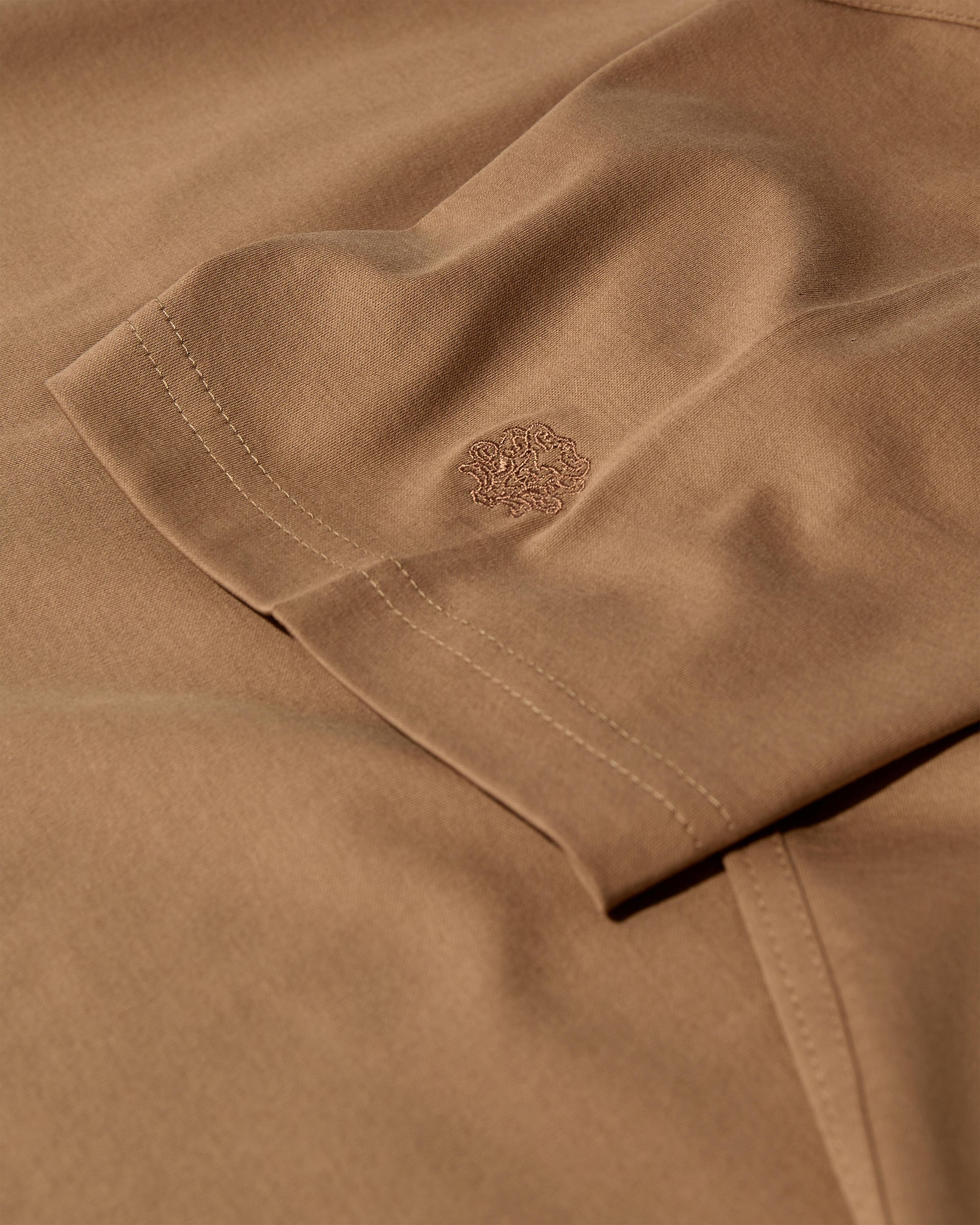 T-Shirt aus Baumwolle - 675 Toasted Coconut - Braun