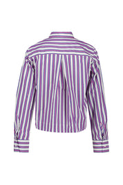 Bluse gestreift aus Baumwolle - Rosa