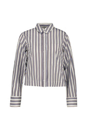 Bluse gestreift aus Baumwolle - Blau