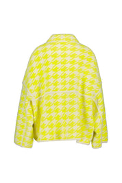 Strickjacke mit Hahnentrittmuster - J2LS Lemon - Gelb