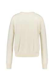 Strickpullover aus Kaschmir-Mix - 261107 Superwhite Multi - Creme