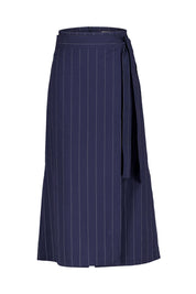 A-Linie-Rock Midi aus Baumwolle - 697 Marine - Blau