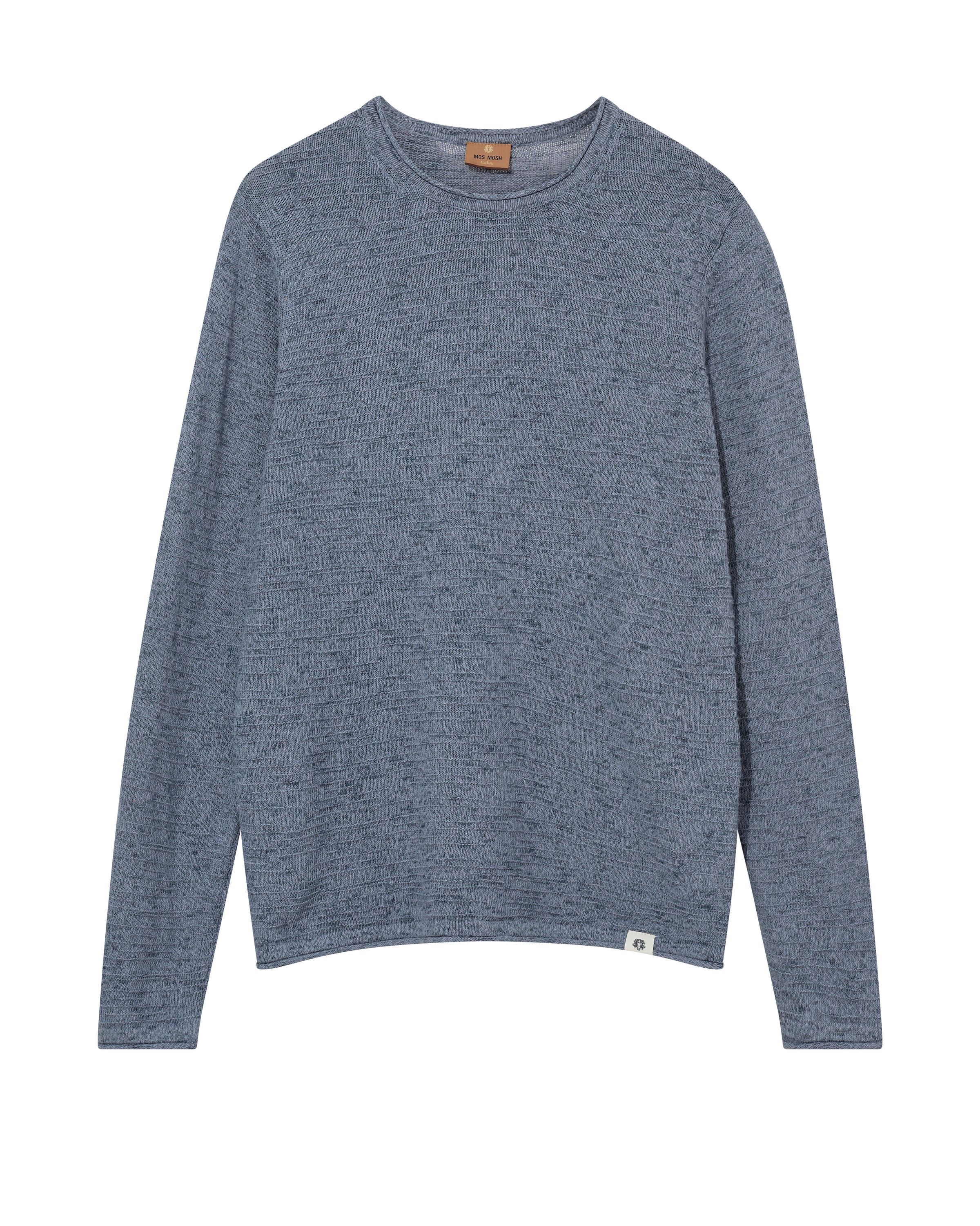 Strickpullover KASEY aus Leinenmix - 963 Flint Stone - Blau