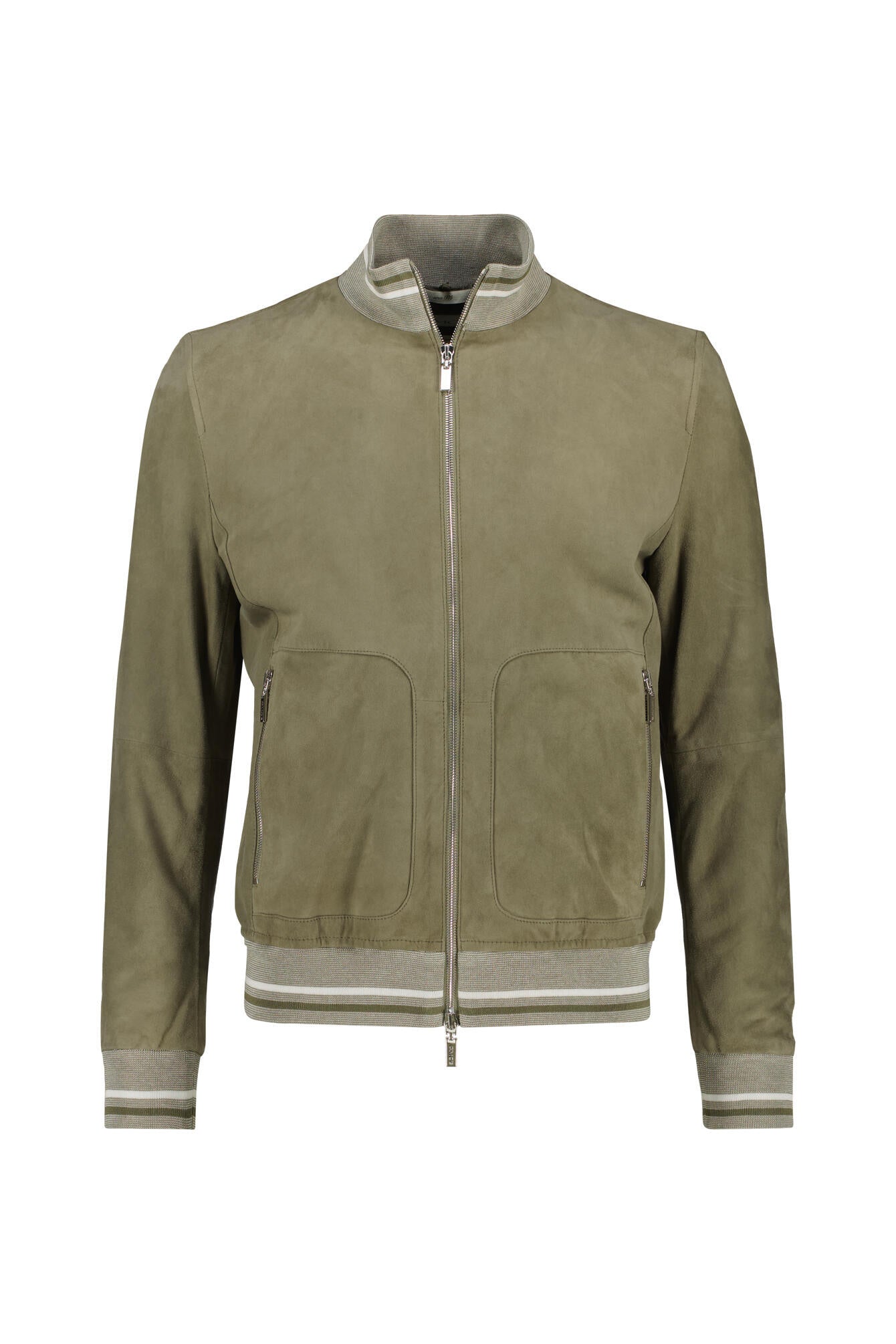 Bomberjacke aus Leder - 625 - Grün