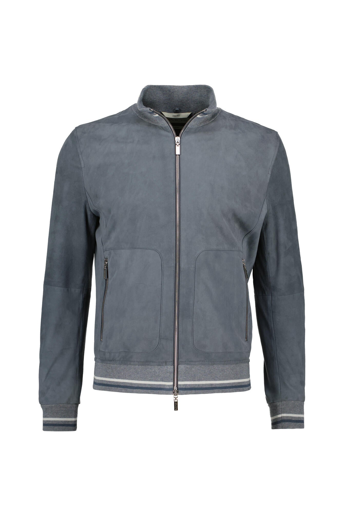 Bomberjacke aus Leder - 642 - Blau