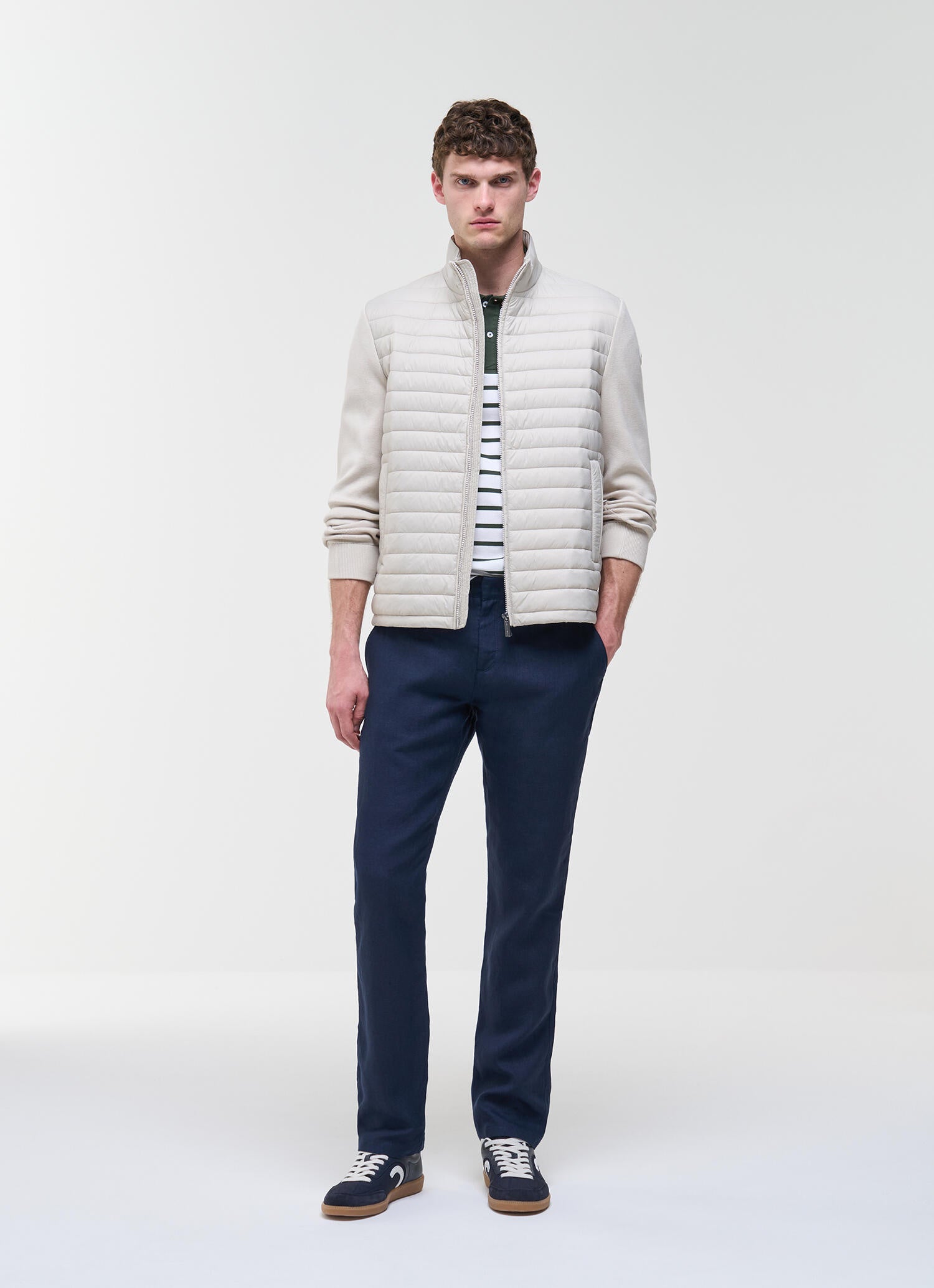 Hybrid-Jacke gesteppt - 06 Canapa - Beige