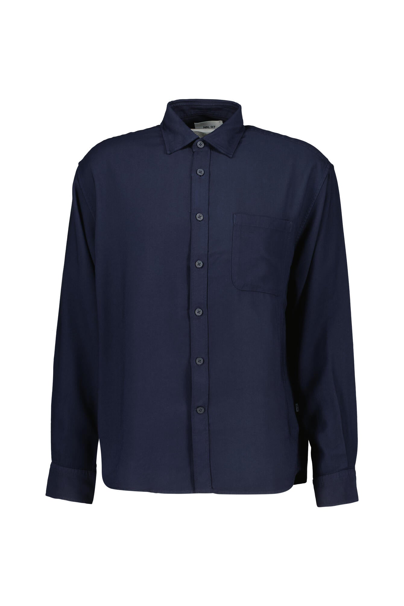 Hemd aus Viskose Regular Fit - Navy Blue - Blau