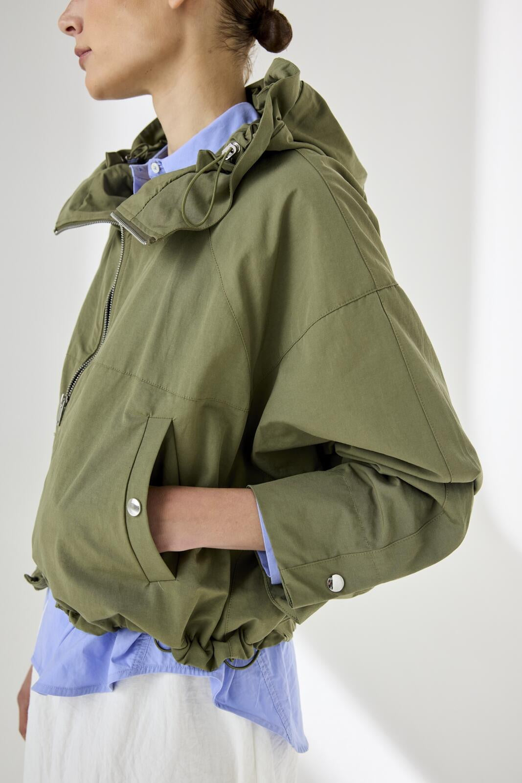 Übergangsjacke LILIANA aus Baumwollmix - 168 Army Green - Grün