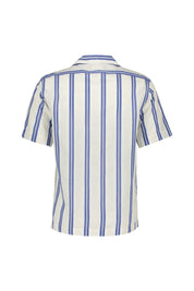 Freizeithemd gestreift aus Baumwollmix - Stripe 1 - Blau | Weiß