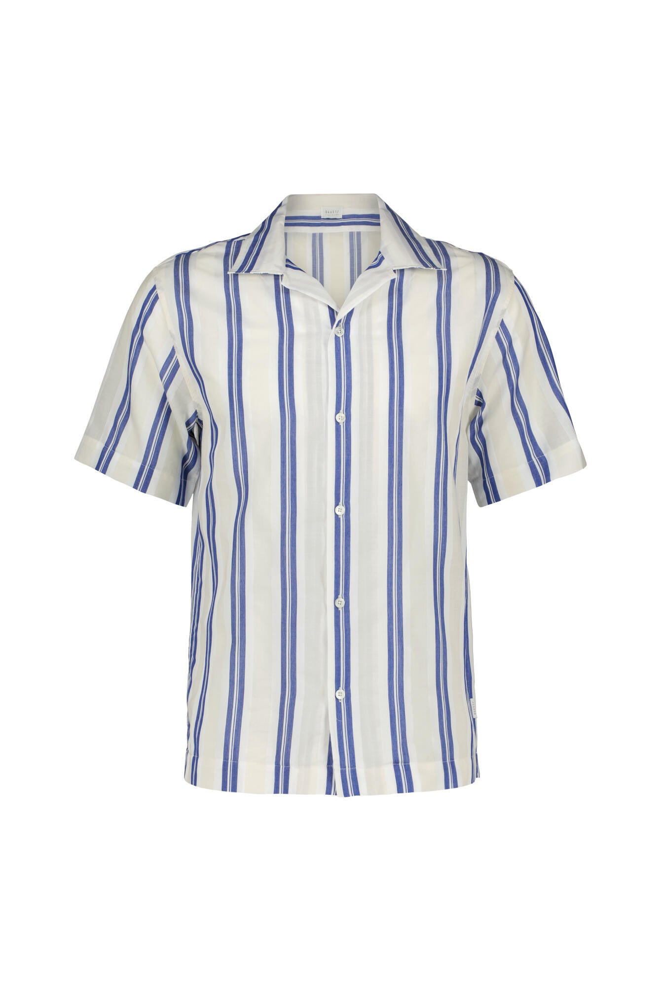 Freizeithemd gestreift aus Baumwollmix - Stripe 1 - Blau | Weiß