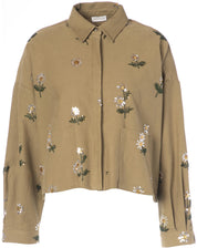 Overshirt LAURA aus Baumwolle - 168 Army Green - Khaki