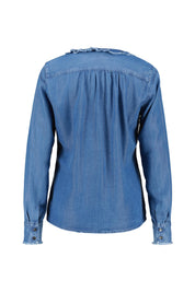 Jeansbluse aus Lyocell - Blau