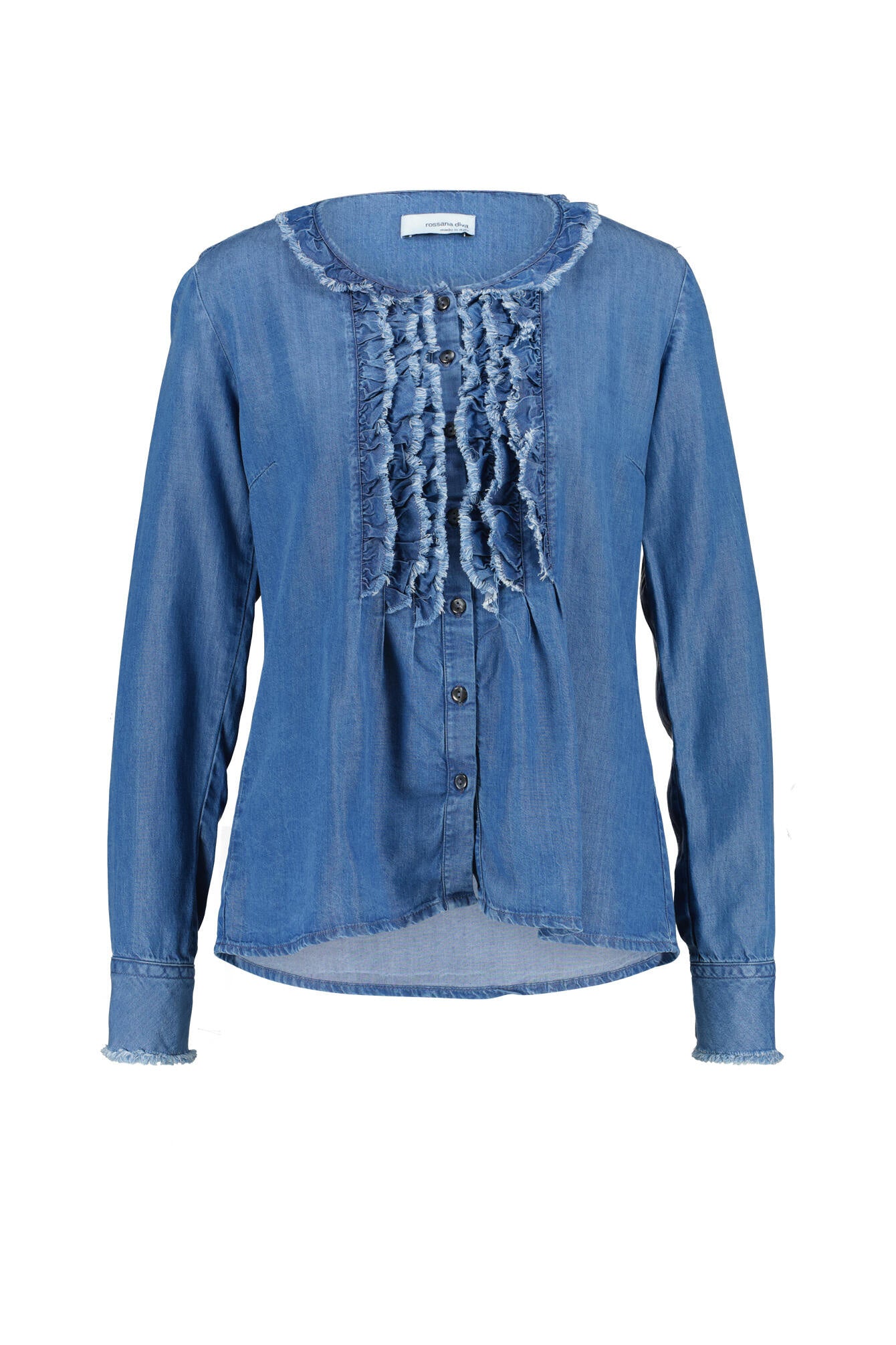 Jeansbluse aus Lyocell - Blau