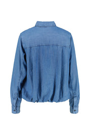Jeansbluse aus Lyocell - Blau