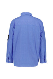 Bluse gestreift mit Paillettendetail - Blue White - Blau