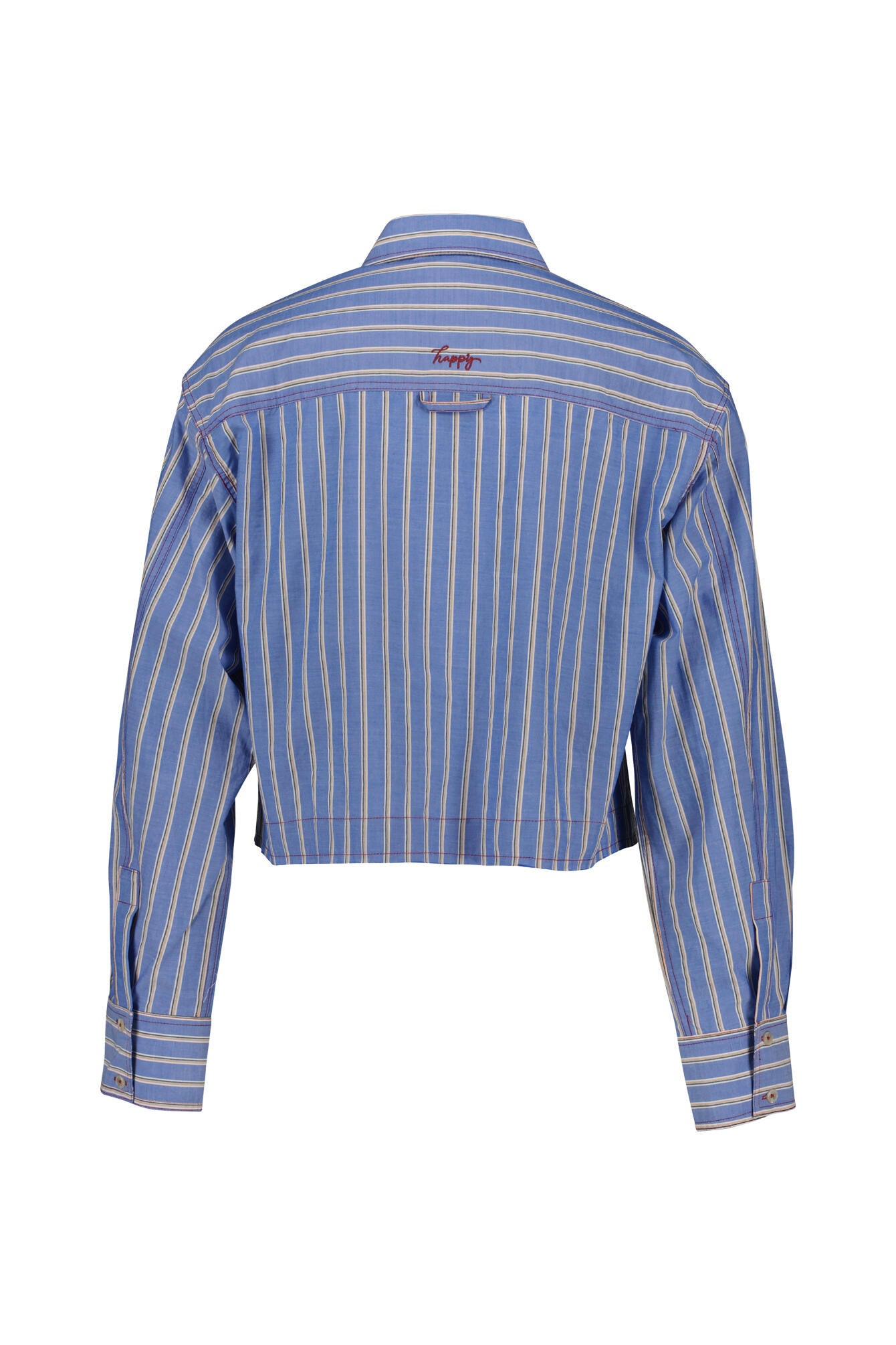 Bluse gestreift Cropped Fit - Blue - Blau