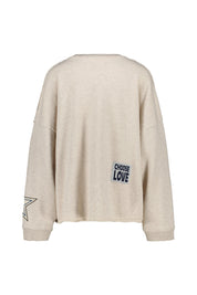 Sweatshirt Oversized Fit - 10814 Light Beige - Grau