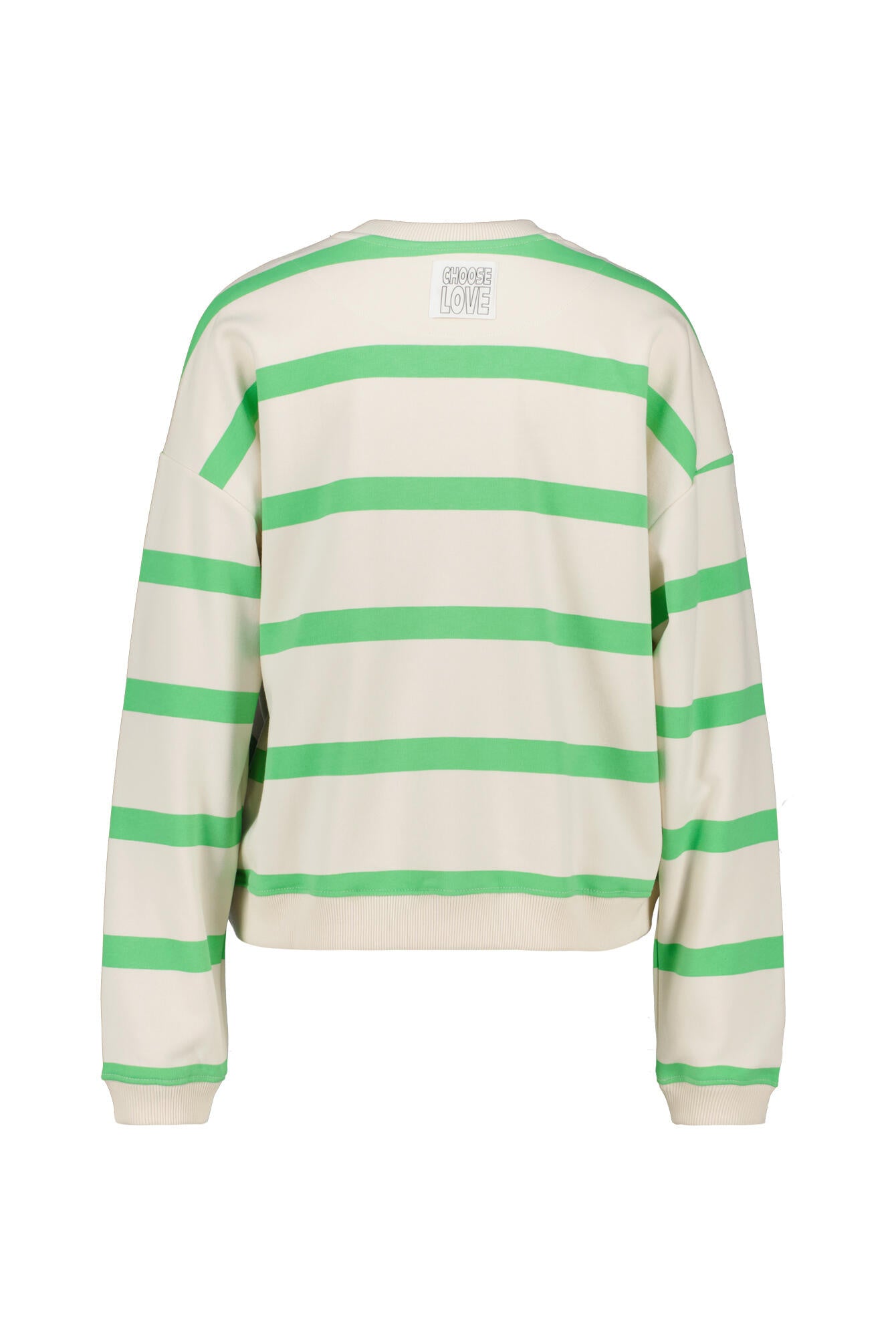 Sweatshirt Oversized Fit - 10811-10813 Ecru Applegreen - Grün