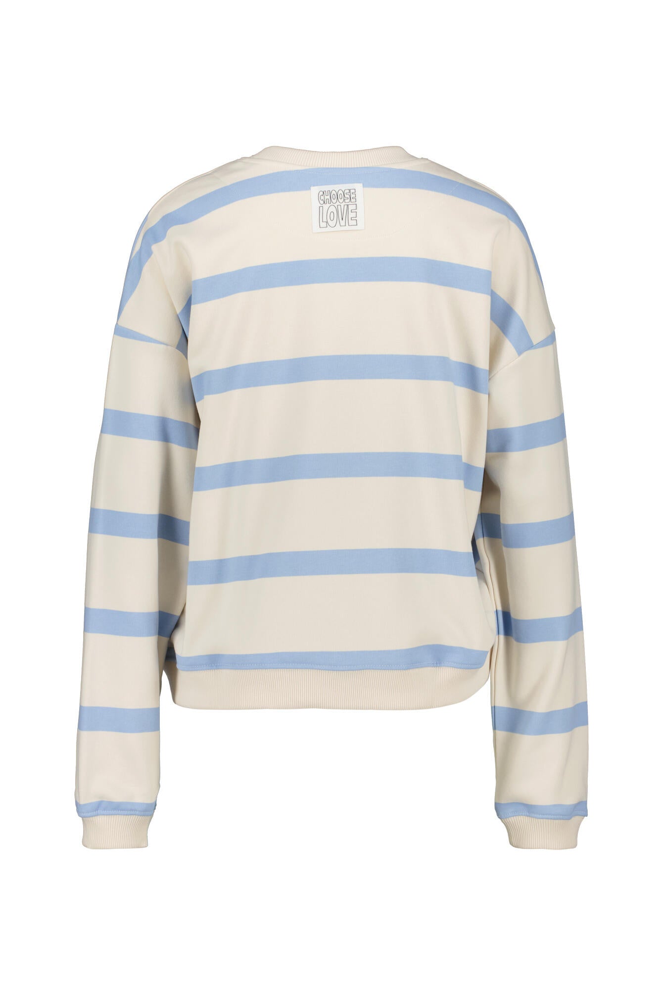 Sweatshirt Oversized Fit - 10811-10827 Ecru Lightdenim - Blau