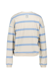 Sweatshirt Oversized Fit - 10811-10827 Ecru Lightdenim - Blau