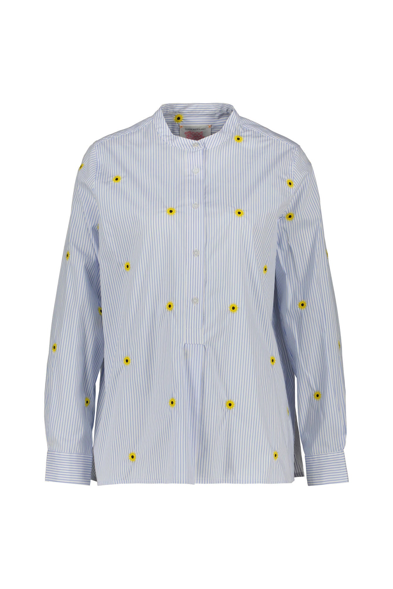 Bluse gestreift aus Baumwolle - White Blue - Blau