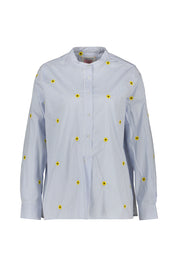 Bluse gestreift aus Baumwolle - White Blue - Blau