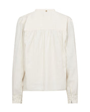 Leinenbluse EVANDA mit V-Ausschnitt - 180 Ecru - Creme