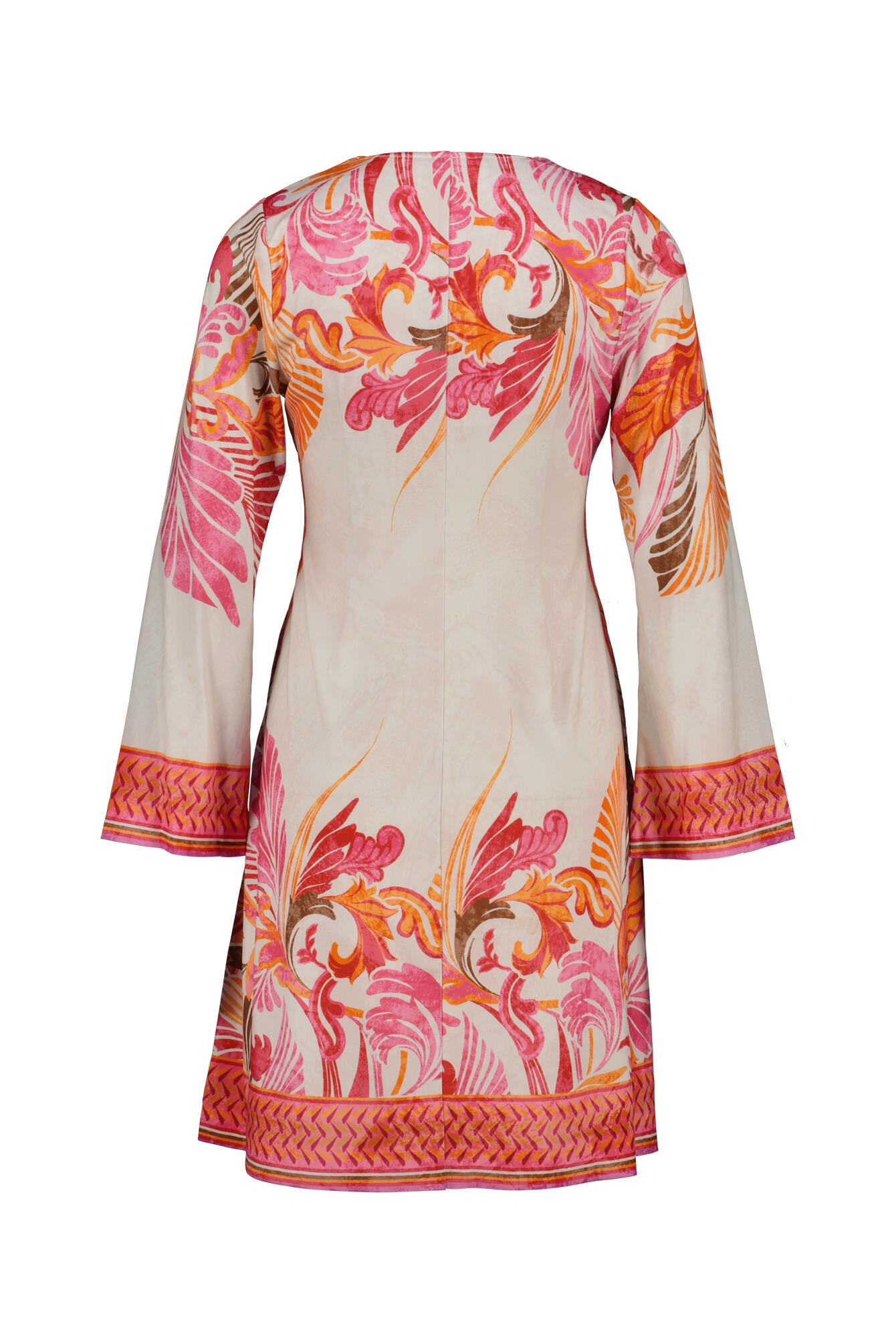 Kleid langarm V-Neck - 37 Pink - Pink