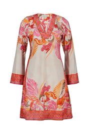 Kleid langarm V-Neck - 37 Pink - Pink