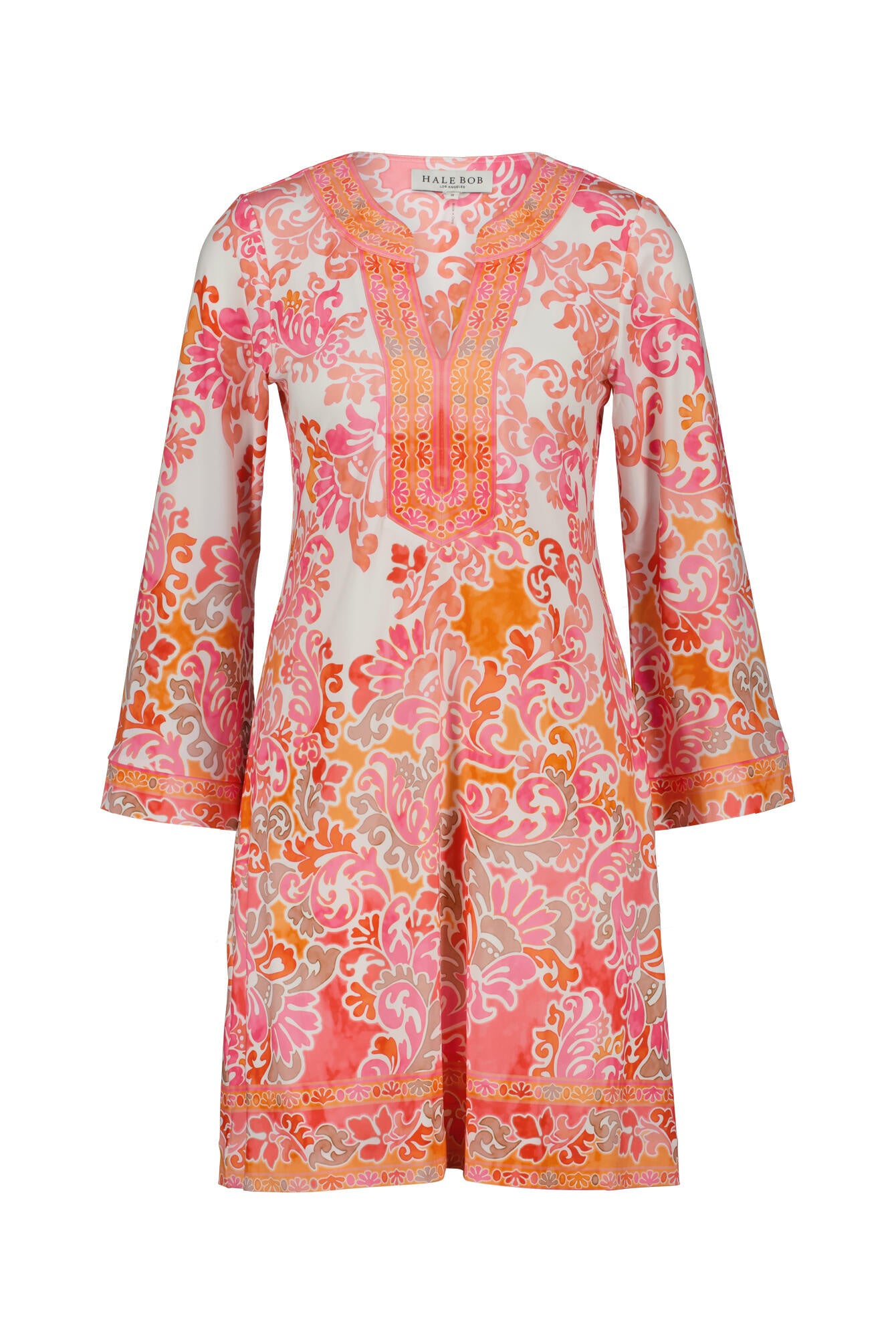 Kleid langarm V-Neck - 37 Pink - Rosa