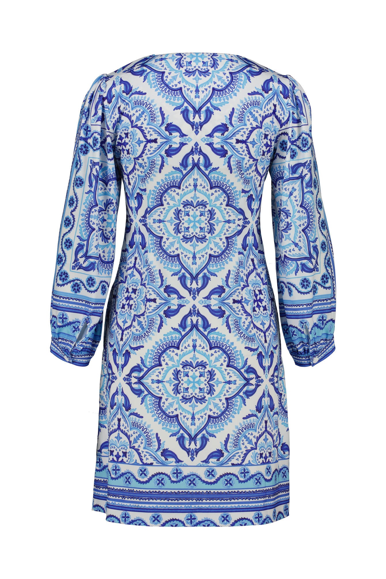 Kleid mit V-Neck - 40 Blue - Blau