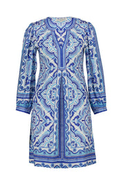 Kleid mit V-Neck - 40 Blue - Blau