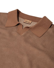 Strick-Poloshirt ROMA aus Baumwolle - 675 Toasted Coconut - Braun