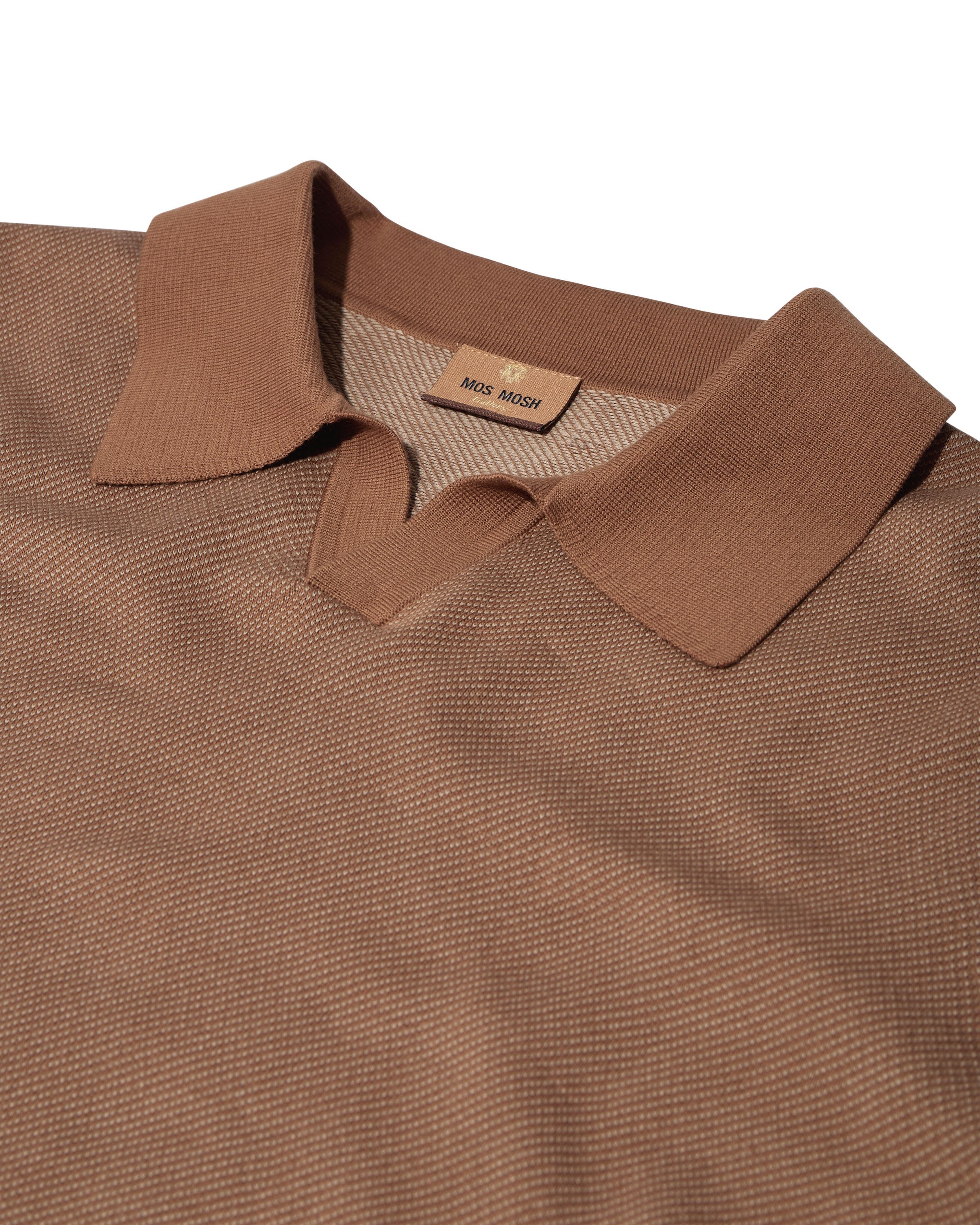 Strick-Poloshirt ROMA aus Baumwolle - 675 Toasted Coconut - Braun