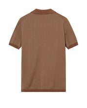 Strick-Poloshirt ROMA aus Baumwolle - 675 Toasted Coconut - Braun