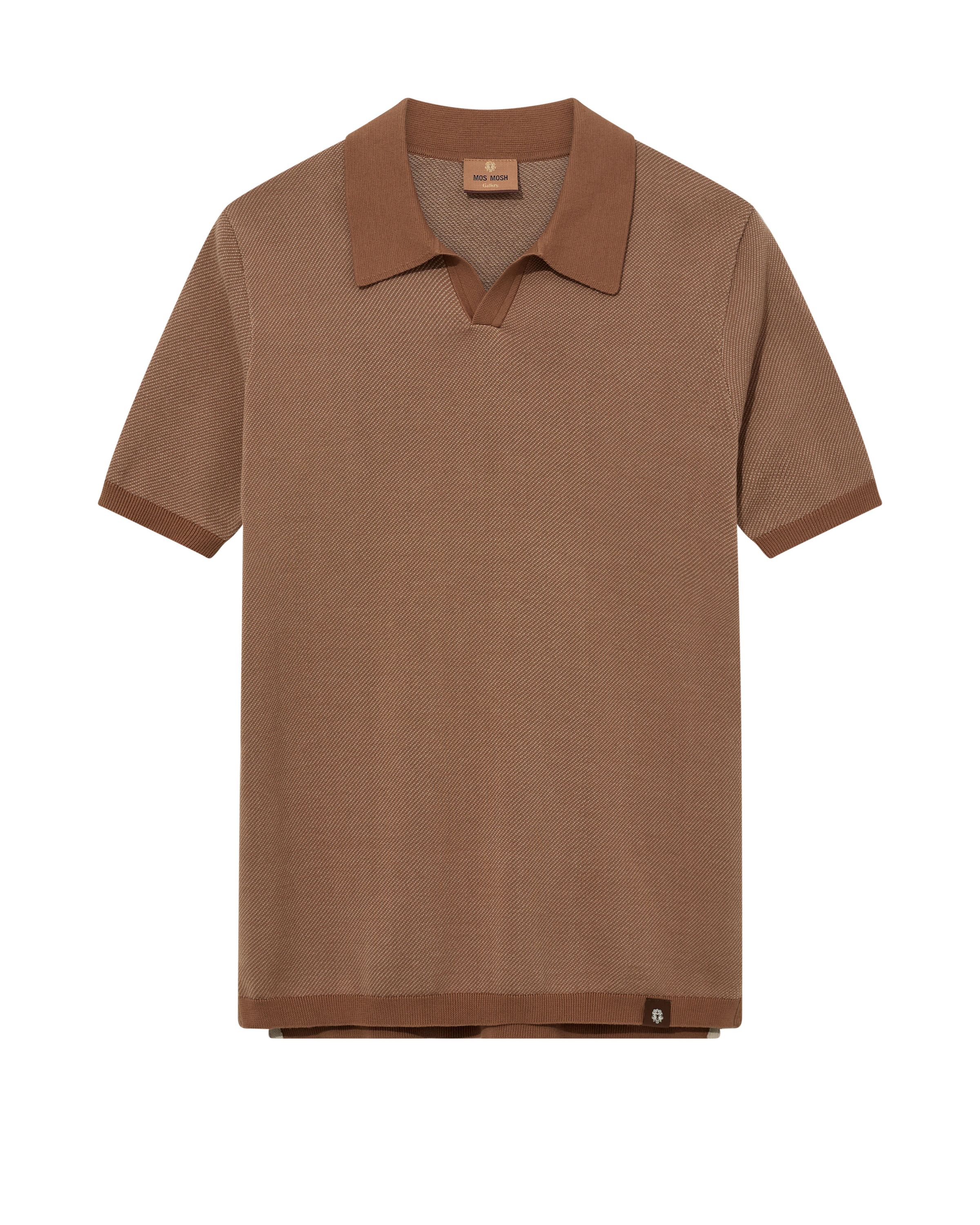 Strick-Poloshirt ROMA aus Baumwolle - 675 Toasted Coconut - Braun