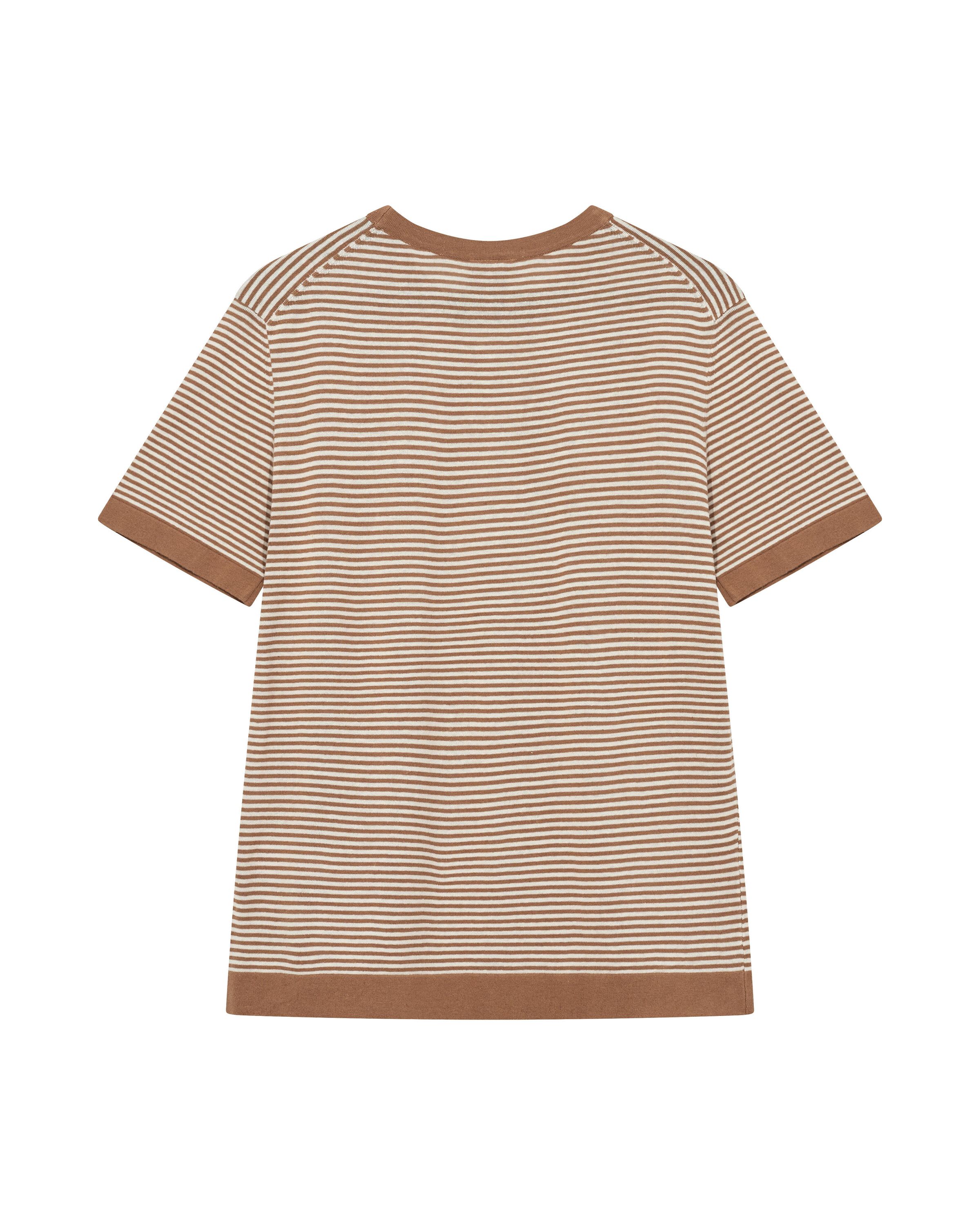 Leinenshirt CROWE gestreift - 675 Toasted Coconut - Braun