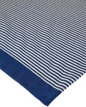 Leinenshirt CROWE gestreift - 957 Estate Blue - Blau